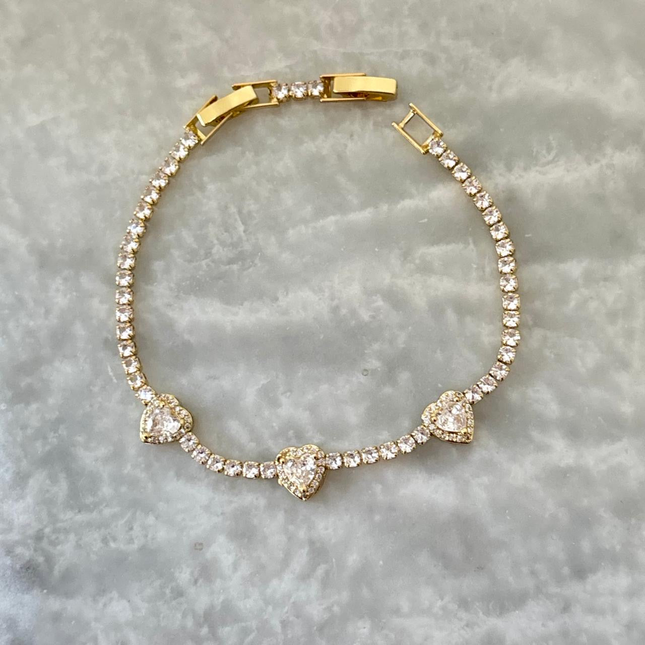 Princess LUX Heart Tennis Bracelet