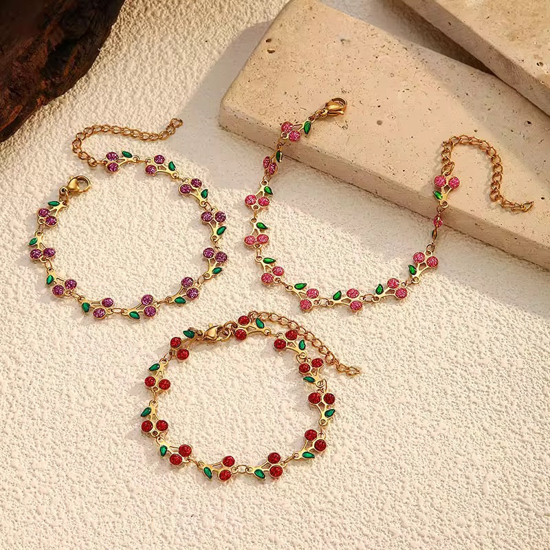 Cherry Crush Bracelet -Pink