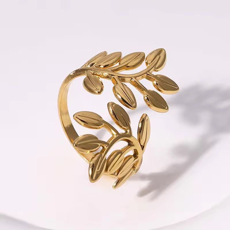 Leafy Aura Ring -Adjustable