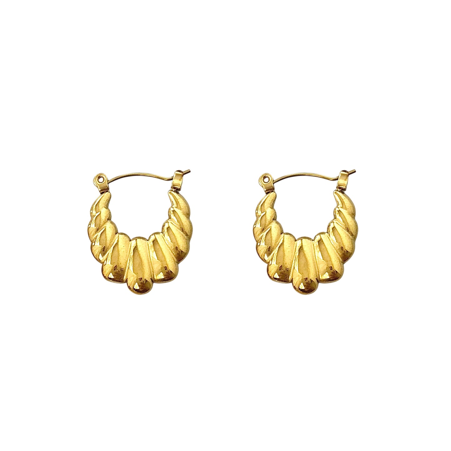 Crinkle Hoops -18K