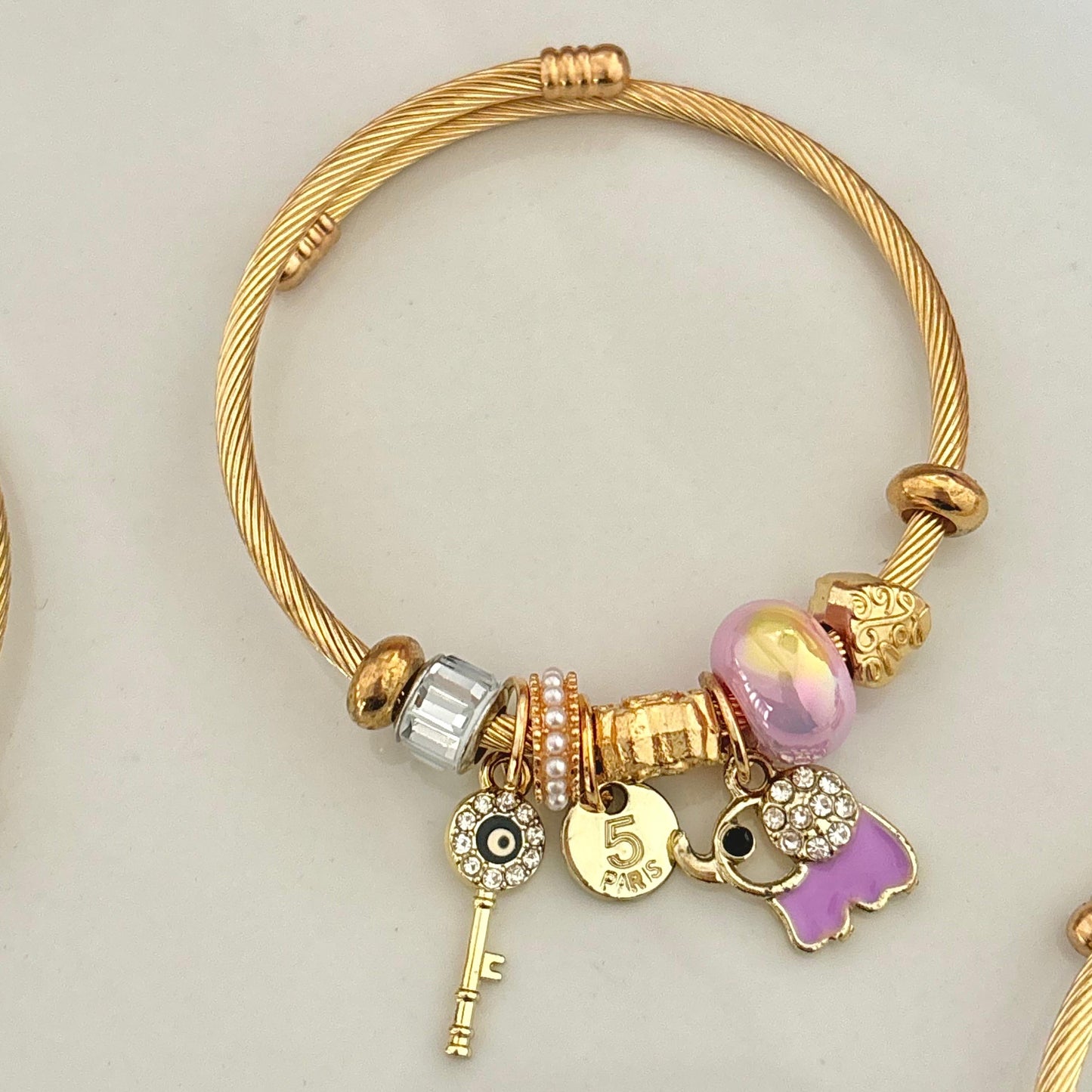 Pixie Multi Charm Bracelet -Lilac