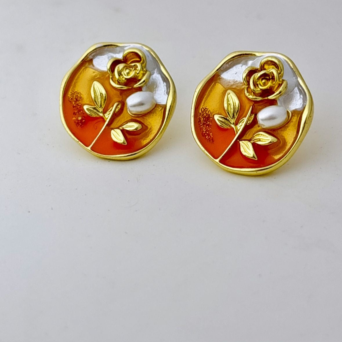 Enchanted Rose Studs -Marygold