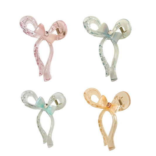 Glazed Bow Claw Clip