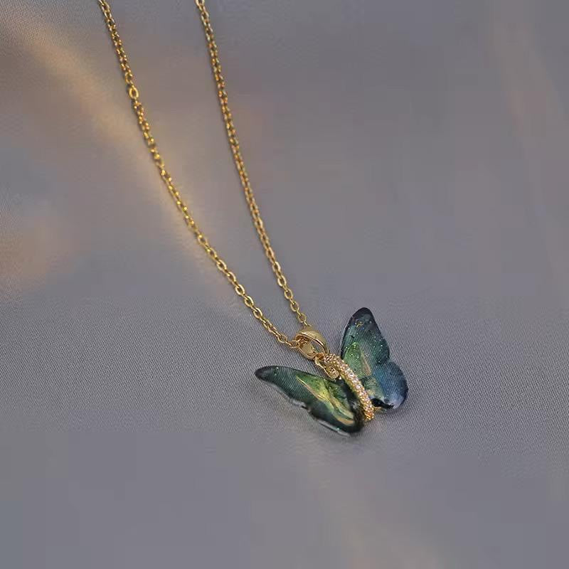 Illusion Crystal Mariposa Necklace