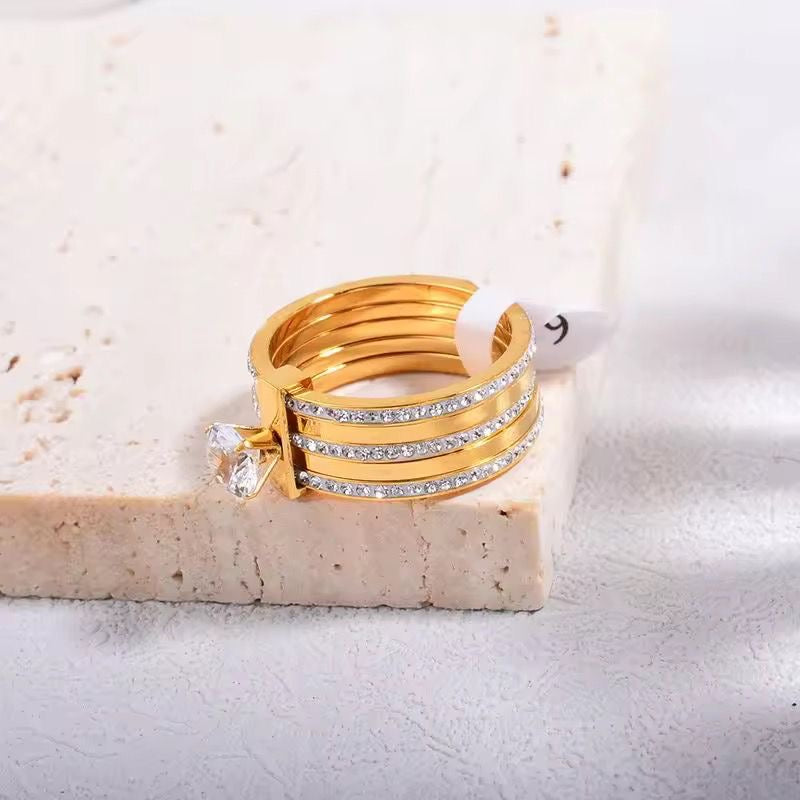 Diamante LUX Stacked Ring