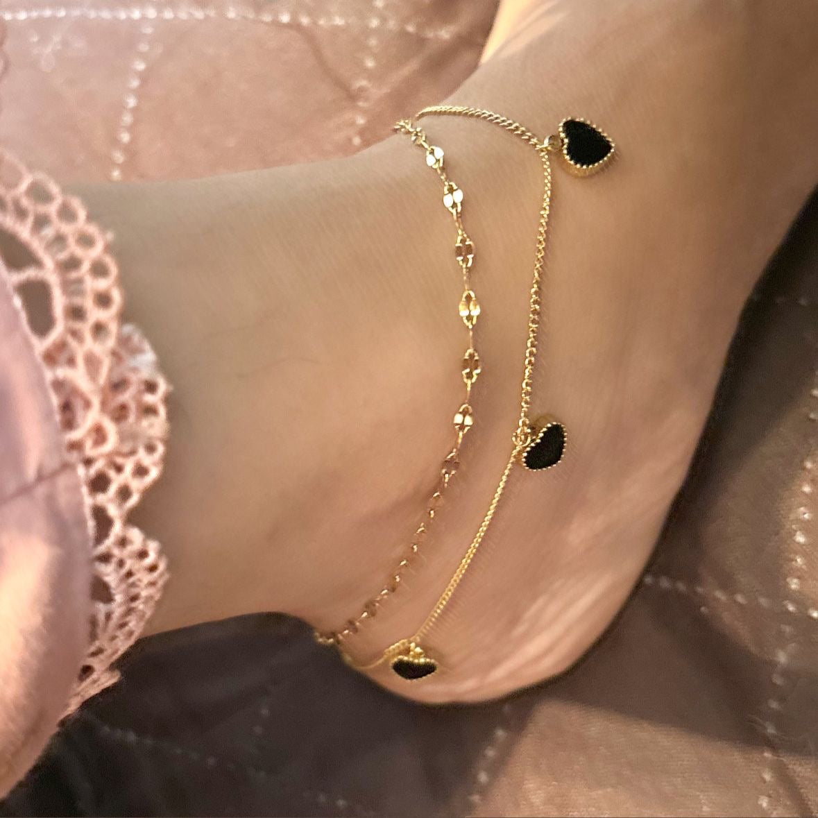 Heart Charm Anklet