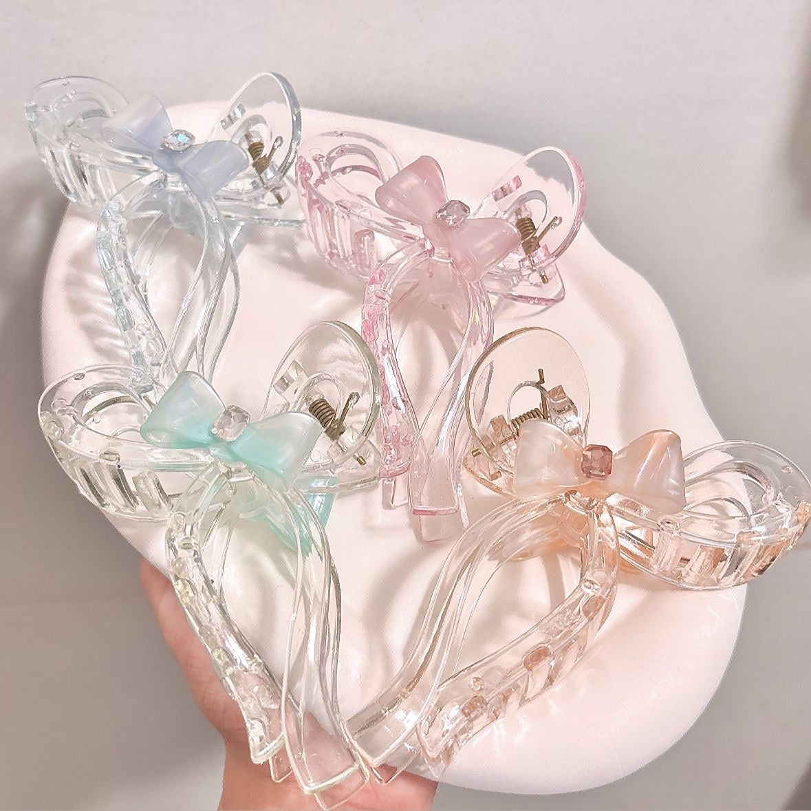 Glazed Bow Claw Clip