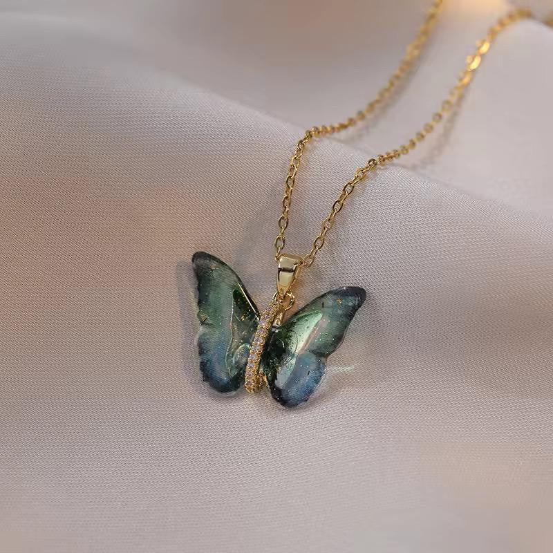 Illusion Crystal Mariposa Necklace