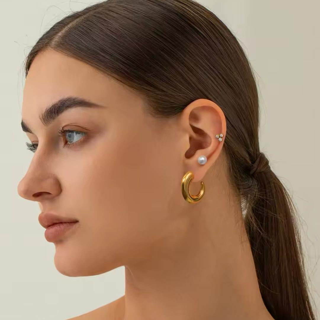 Timeless Essential Studs Set-18K | Set Of Three