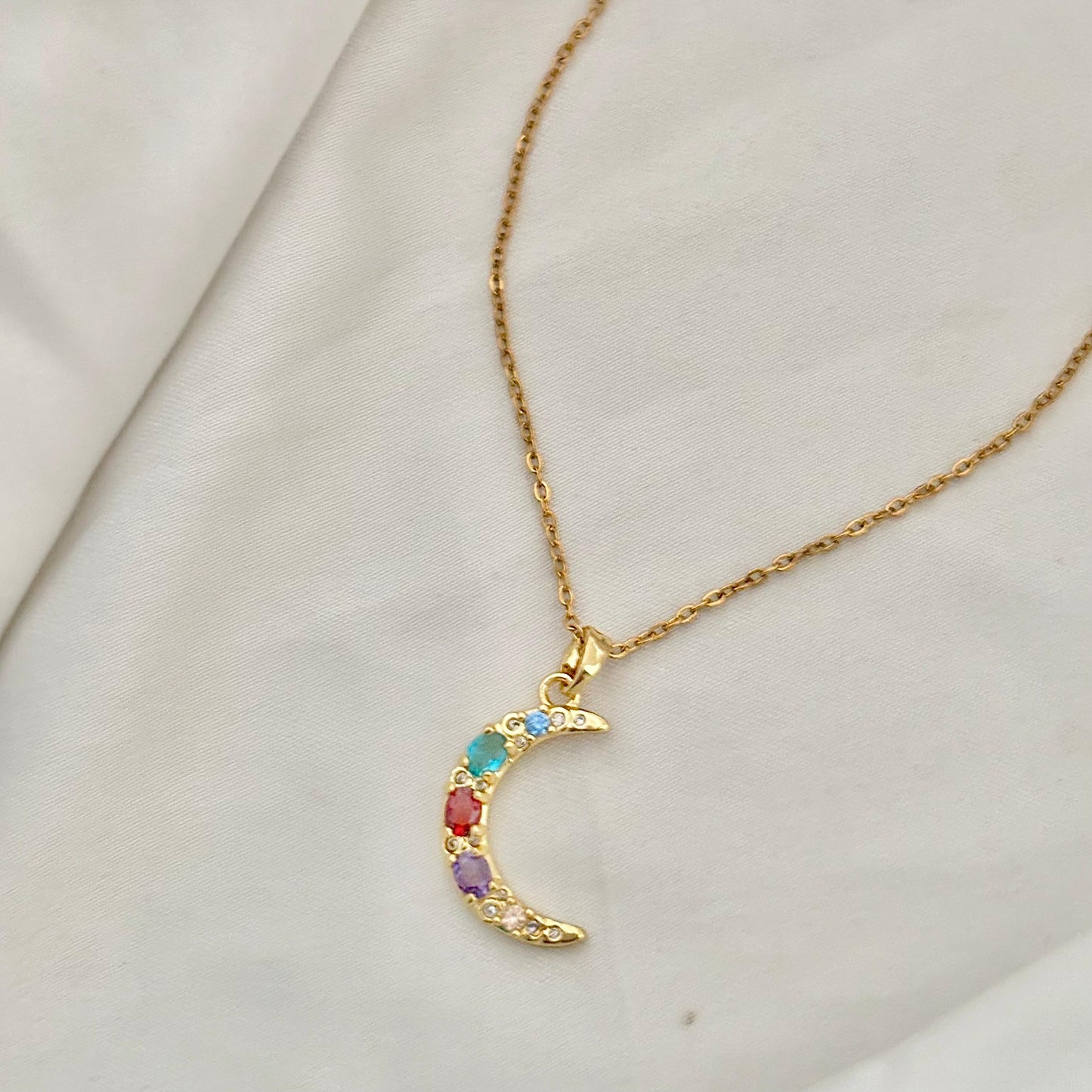Magical Luna Necklace -Multi Zircons