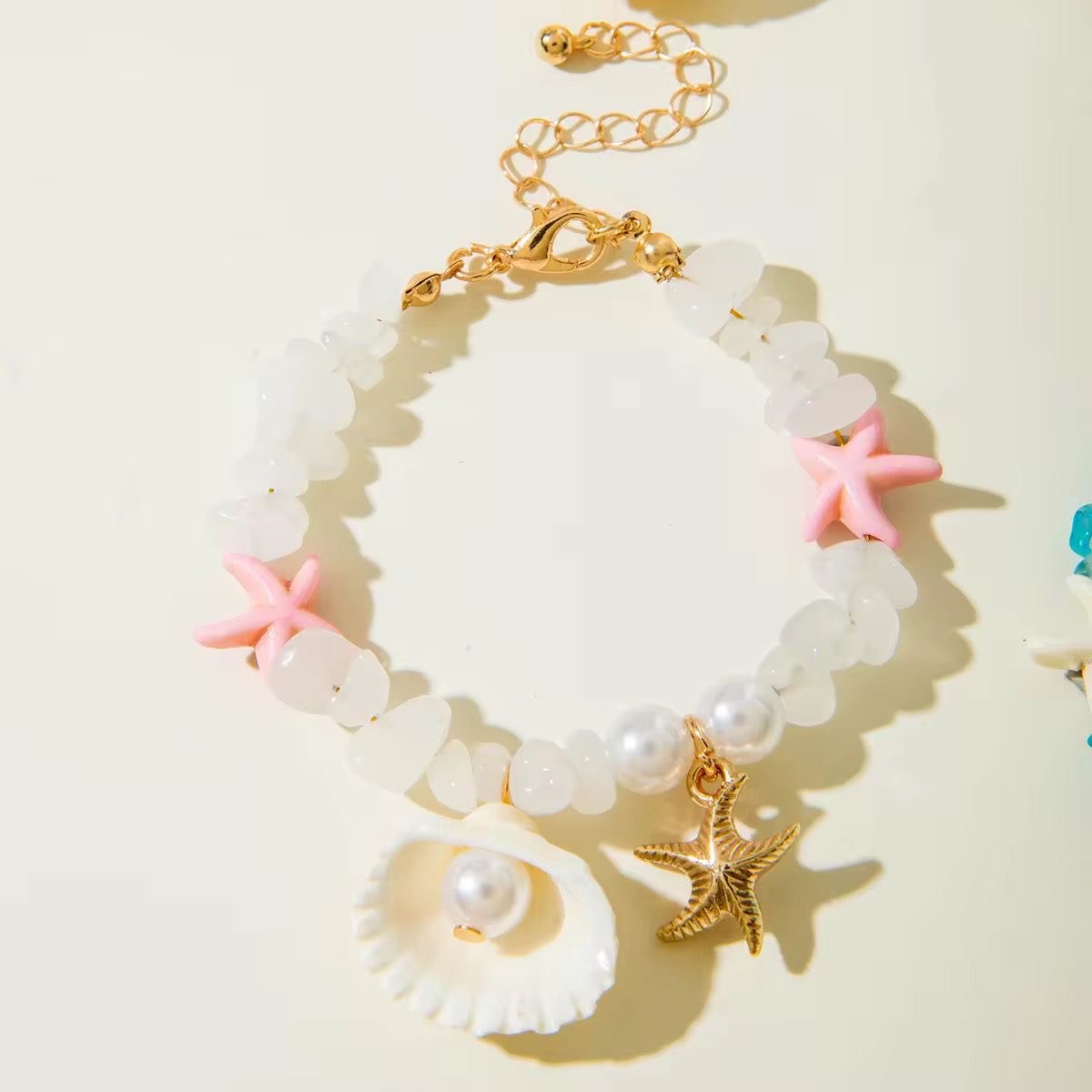 Starlight Coastal Bracelet -White X Pink