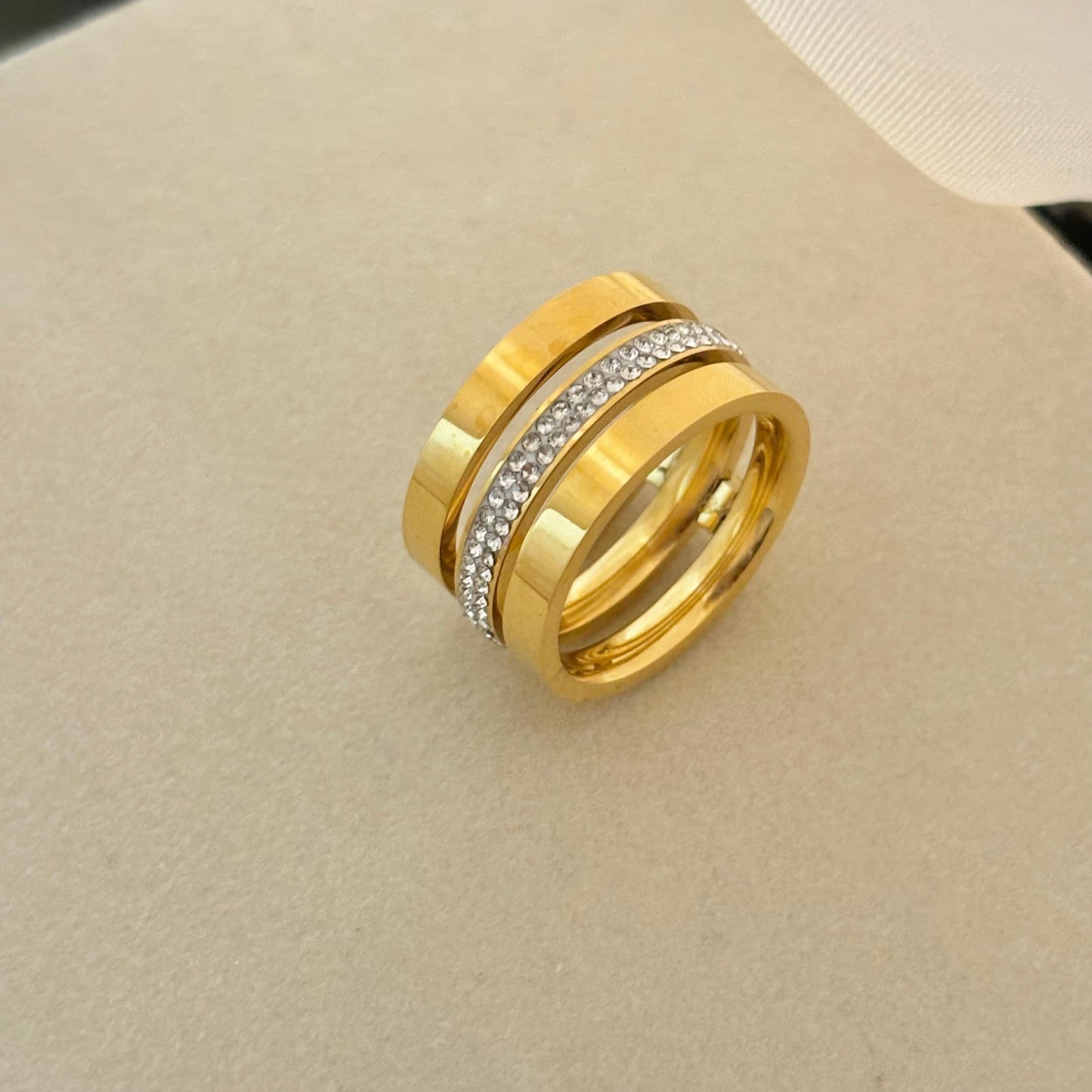 Tri Stacked LUX Ring
