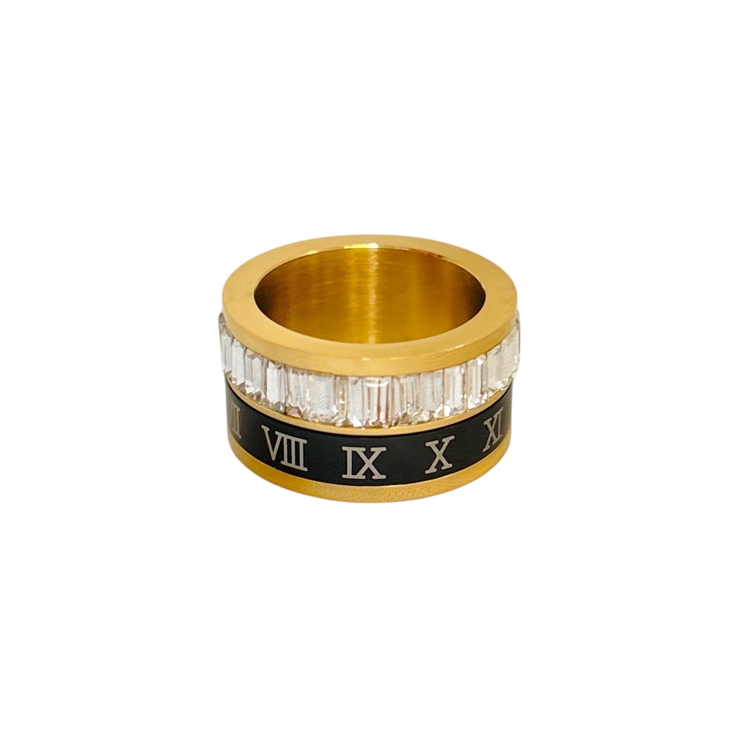 Roman Baguette Stacked Ring -18K