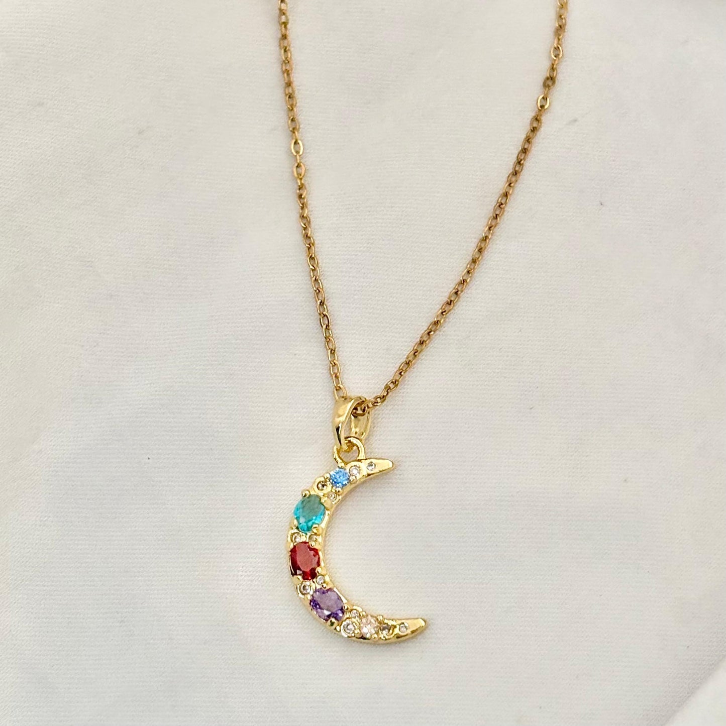 Magical Luna Necklace -Multi Zircons