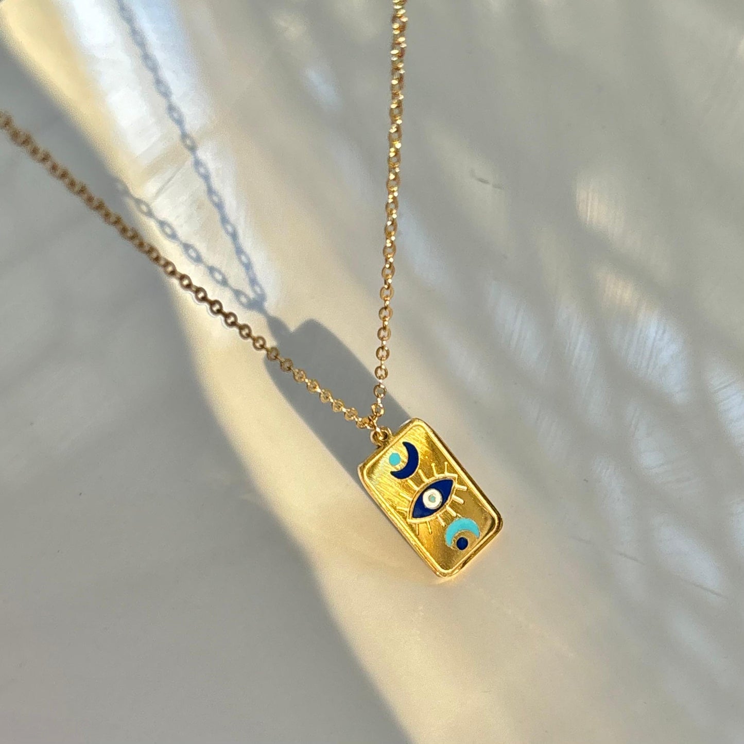 Tarot Boho Eye Necklace -18K
