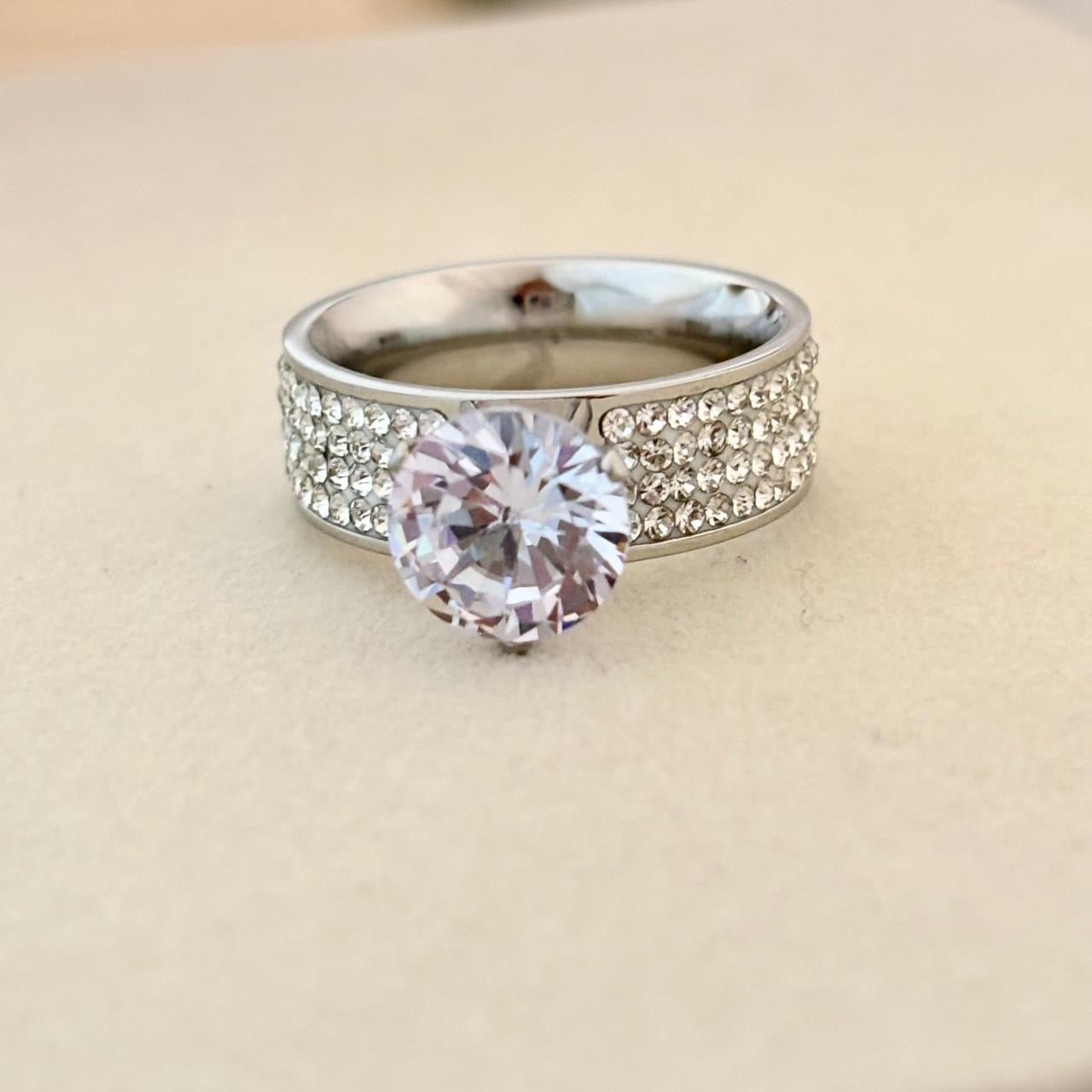 LUX Cluster Diamond Ring -Silver