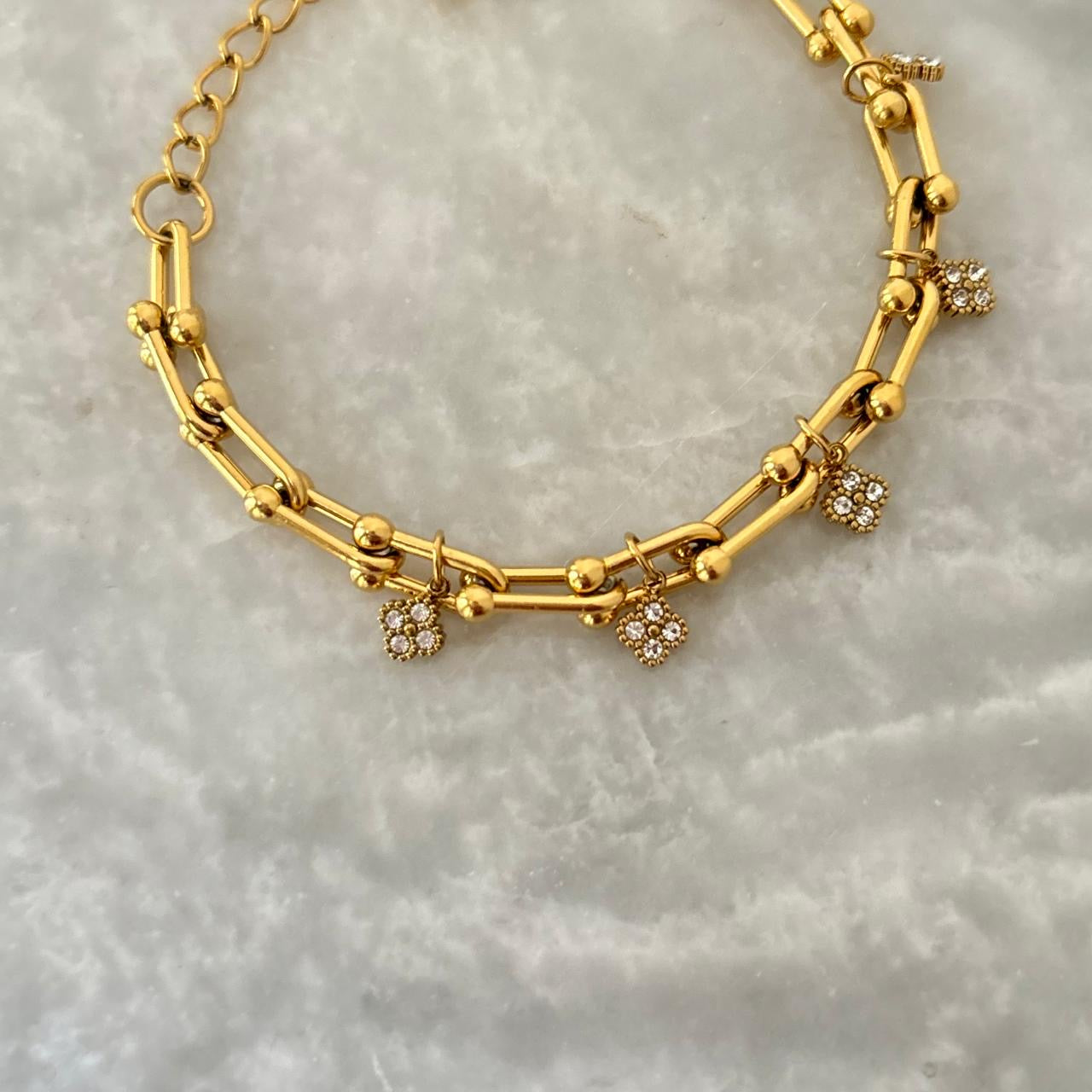 Link De Clovia Charm Bracelet