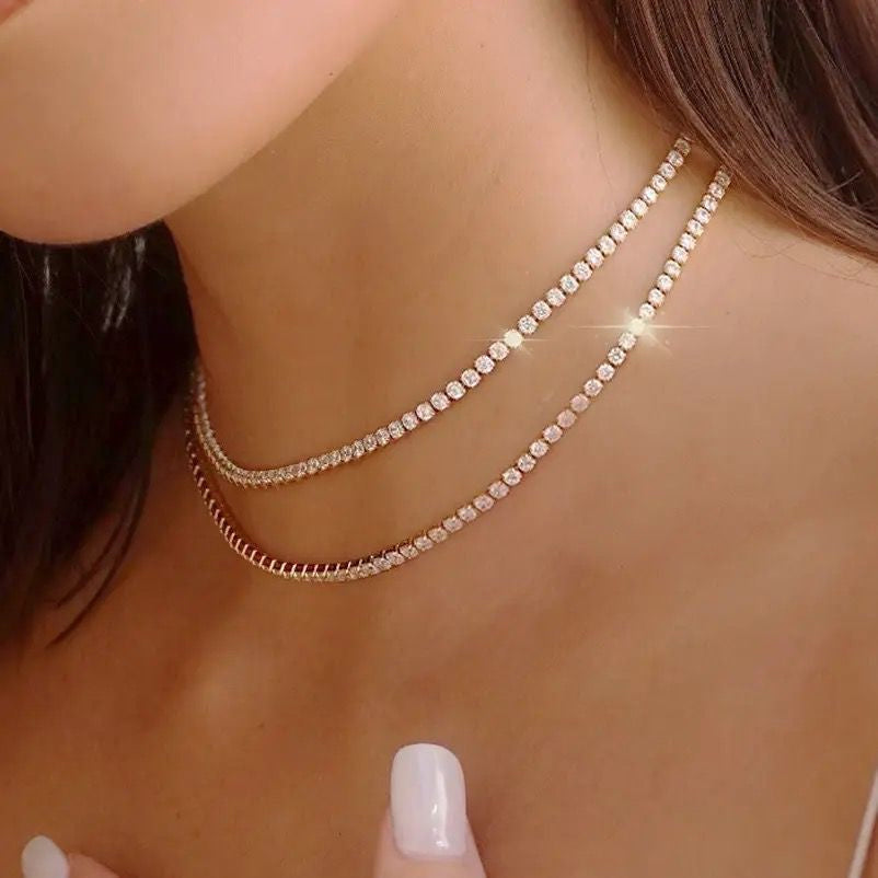 Gia Diamanté Tennis Necklace -18K