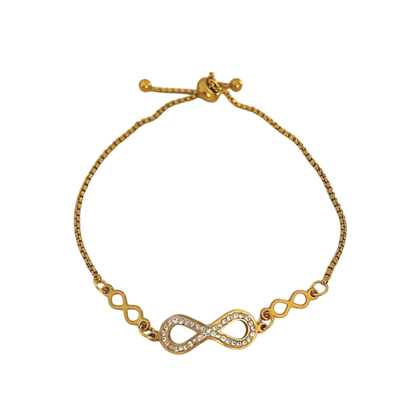 Sparkly Infinity Bracelet -18K | Adjustable