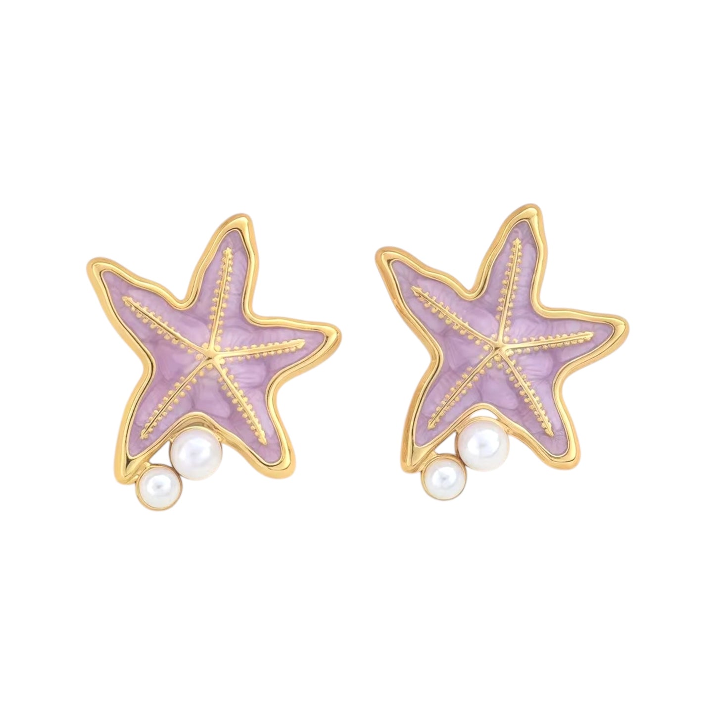 Ocean Star Studs -Lilac