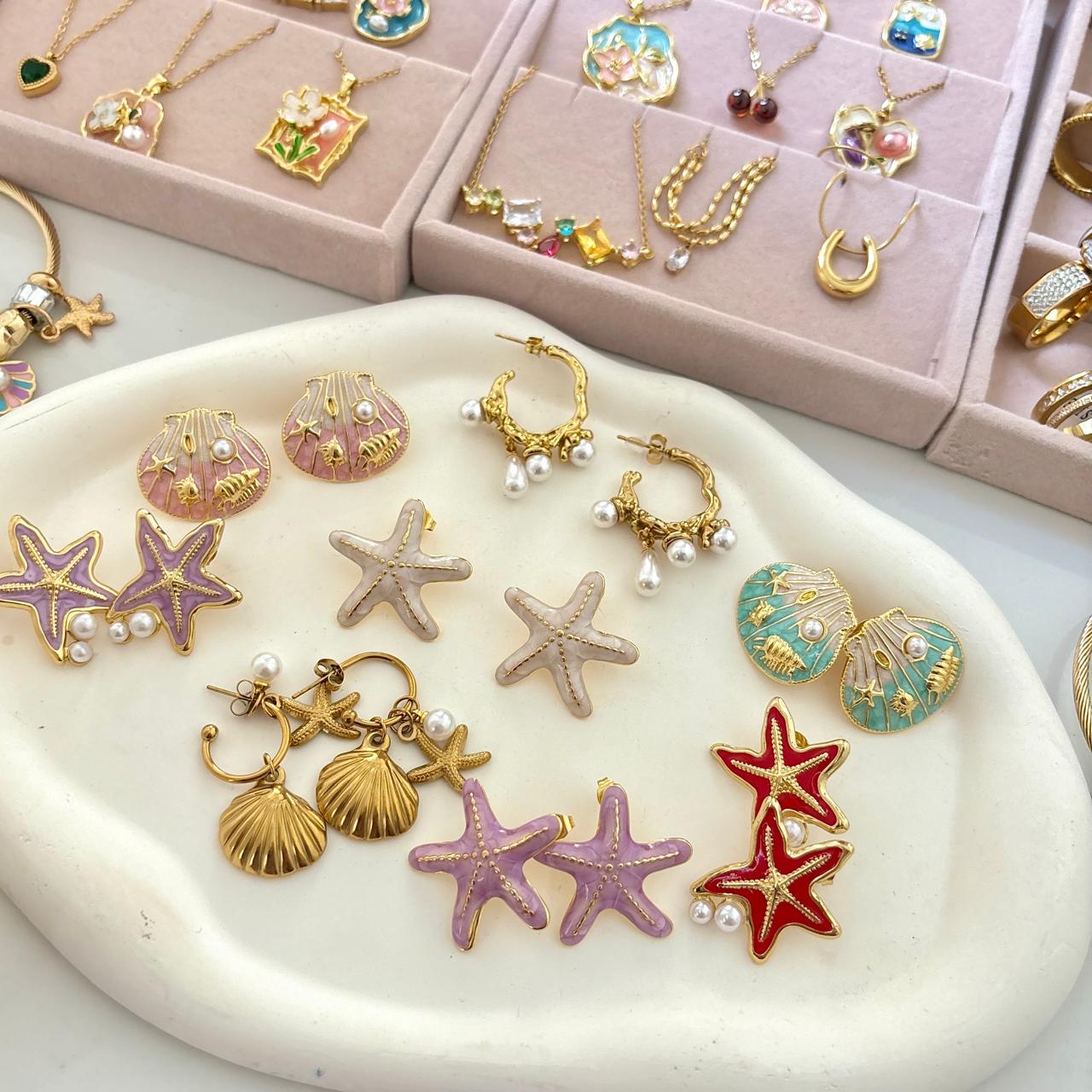 Starlétta Studs -Pearl Lilac