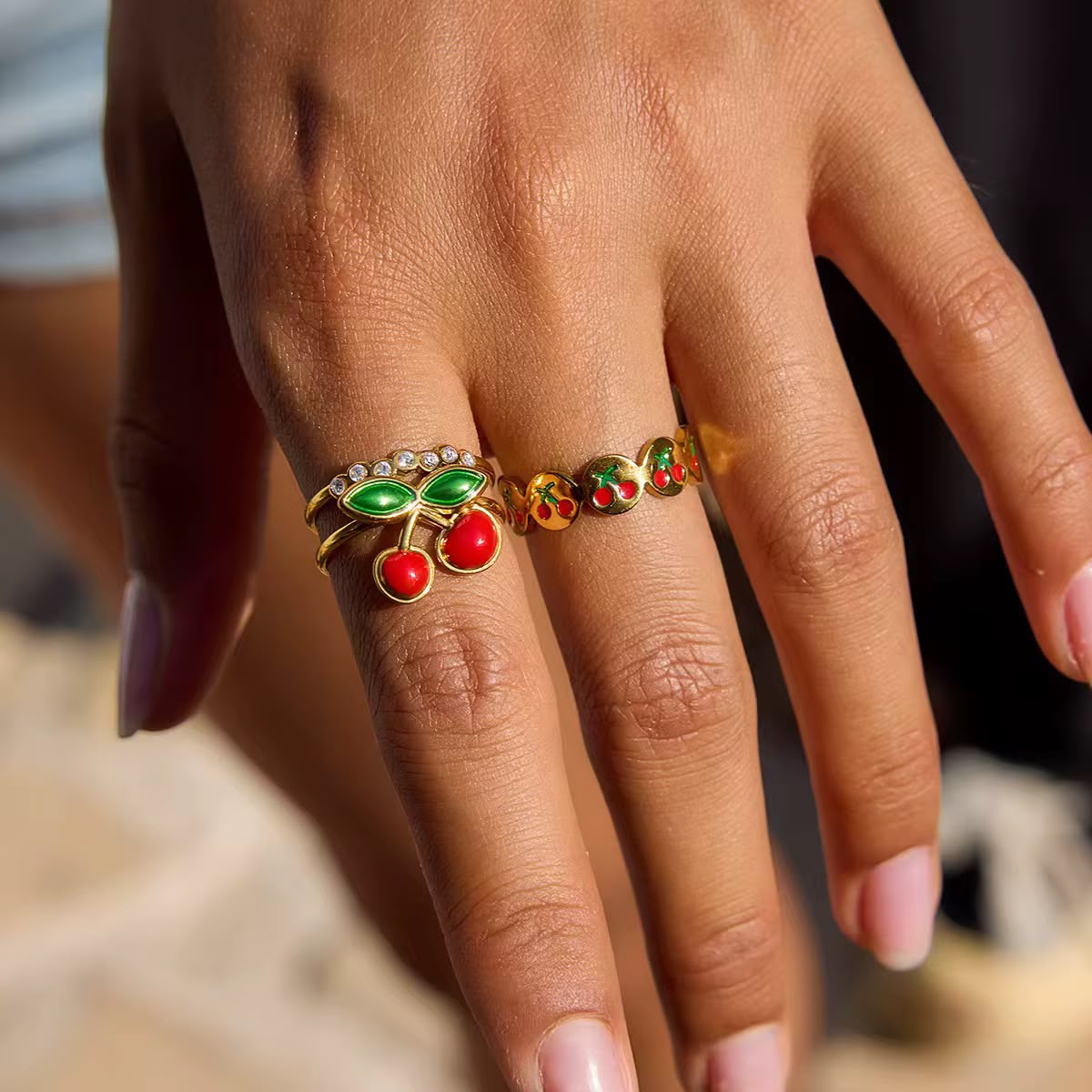 So Cherry Band Ring