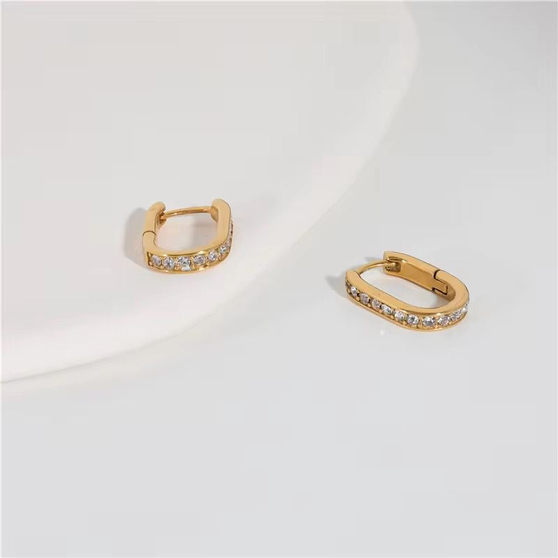 Elegance U Hoops - Zircon Paved