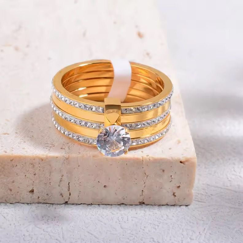 Diamante LUX Stacked Ring