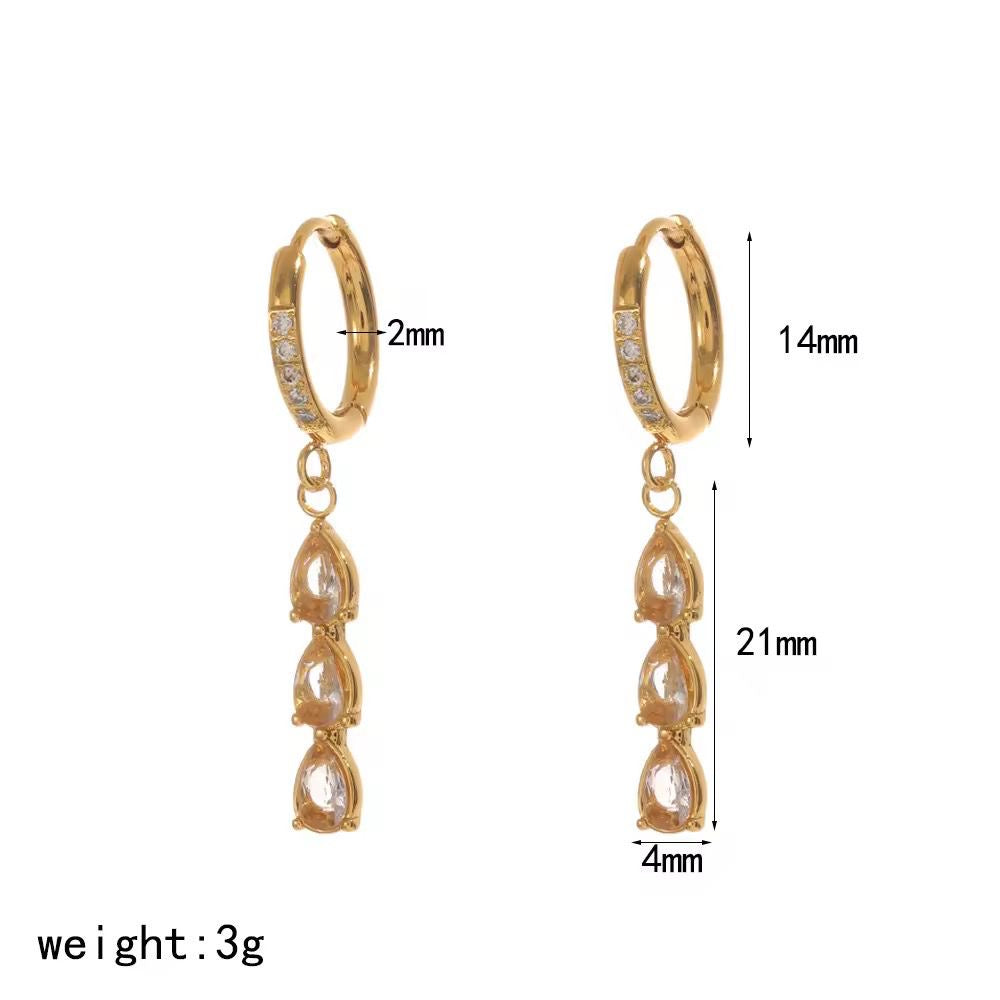 Dew Drop Chandelier Hoops