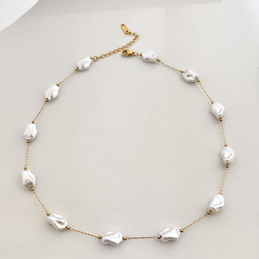 Baroque Pearl LUX Necklace -18K
