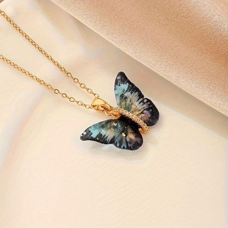 Illusion Crystal Mariposa Necklace