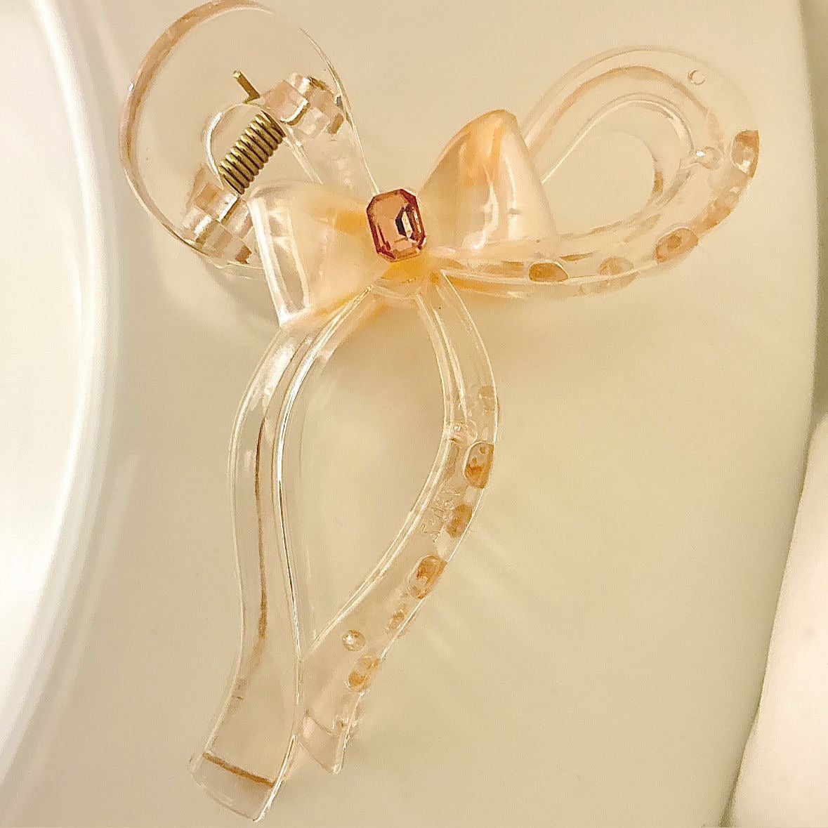 Glazed Bow Claw Clip