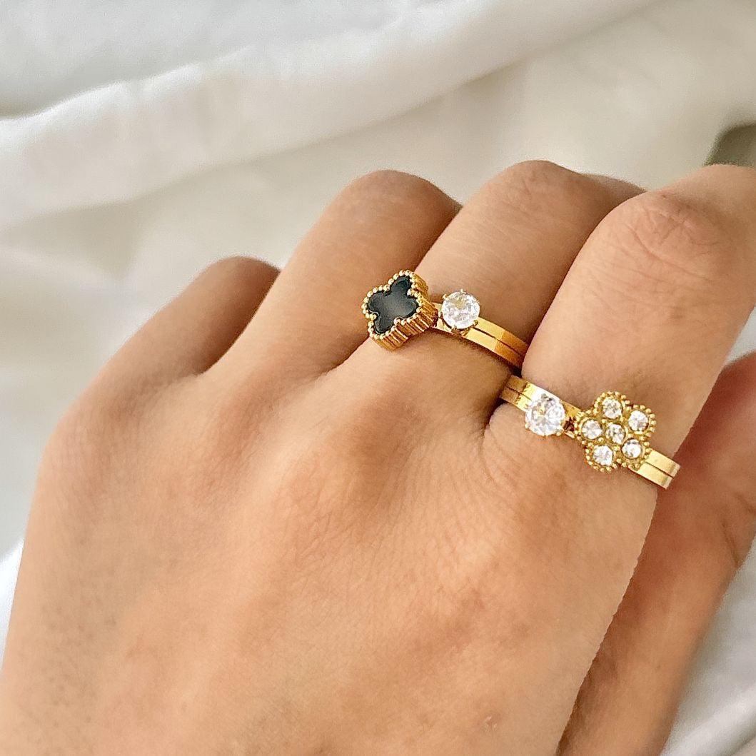 Queenie Ringset -18K | Set of 4 Rings