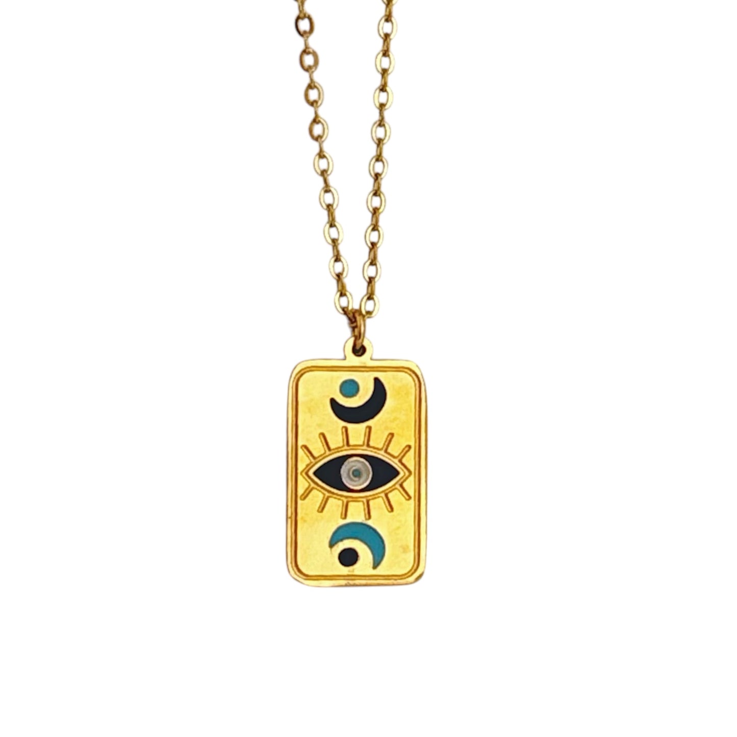 Tarot Boho Eye Necklace -18K