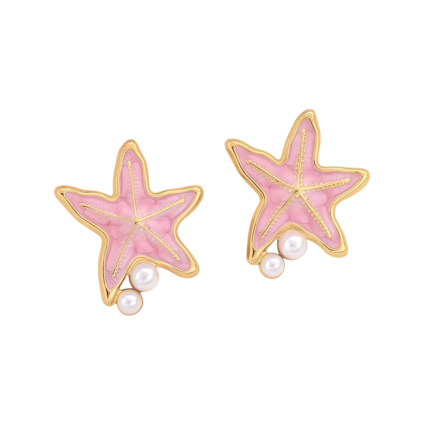 Ocean Star Studs -Pink
