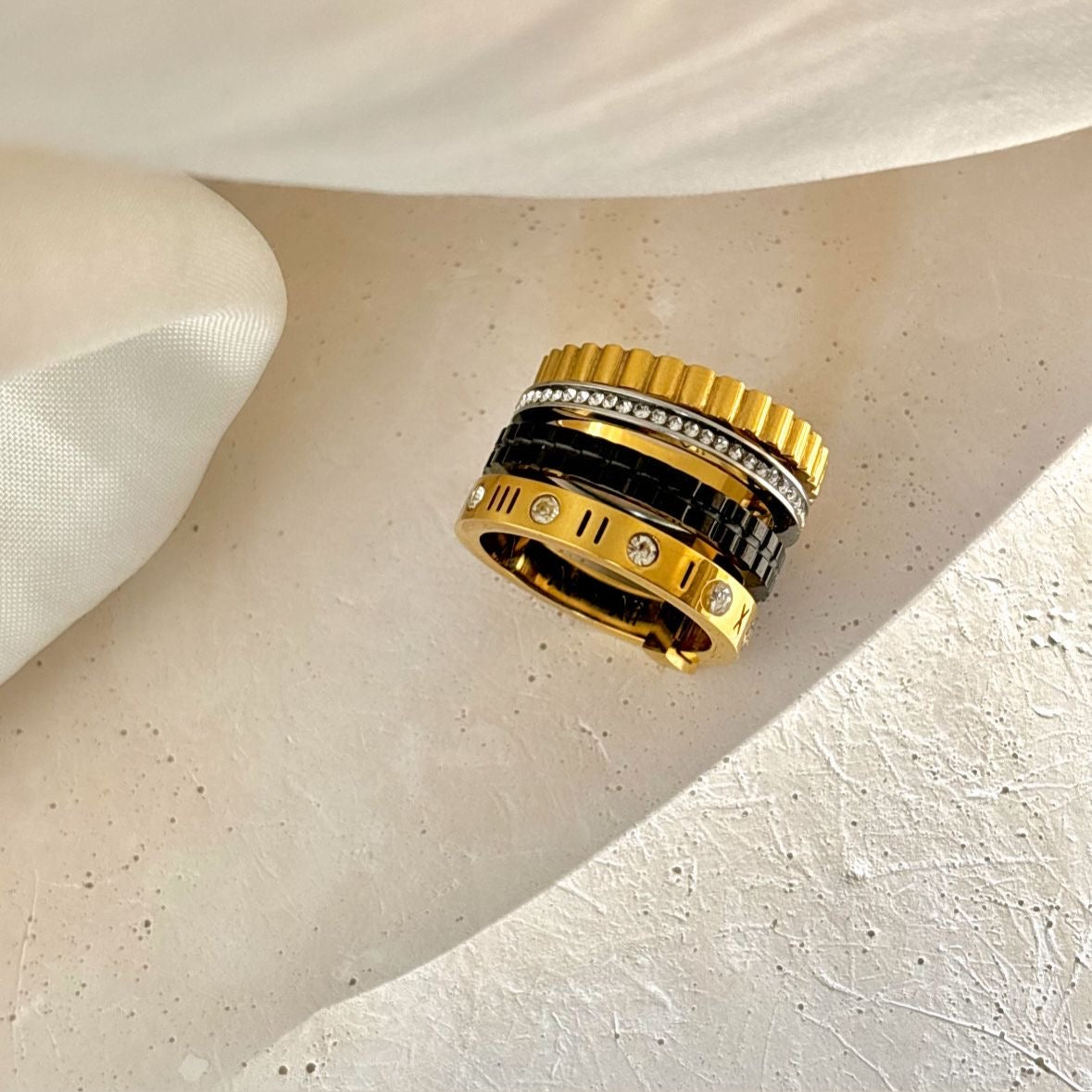 Majestic Luxe Quadra Stack Ring