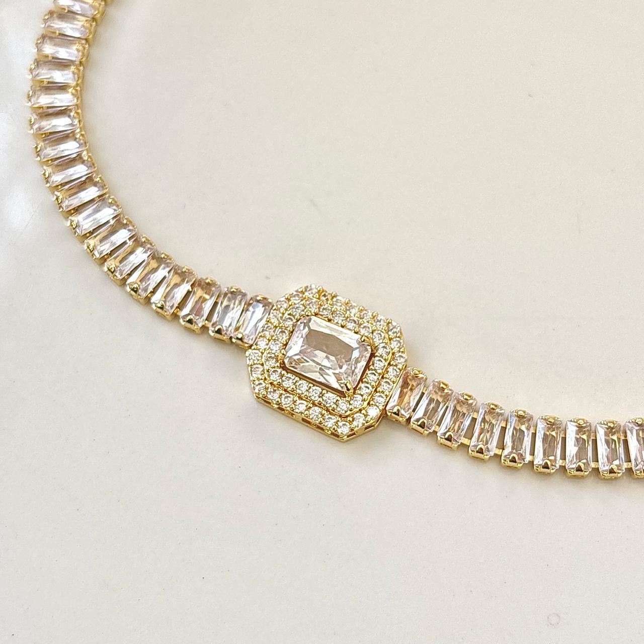 Queen Tennis Baguette Bracelet -18K