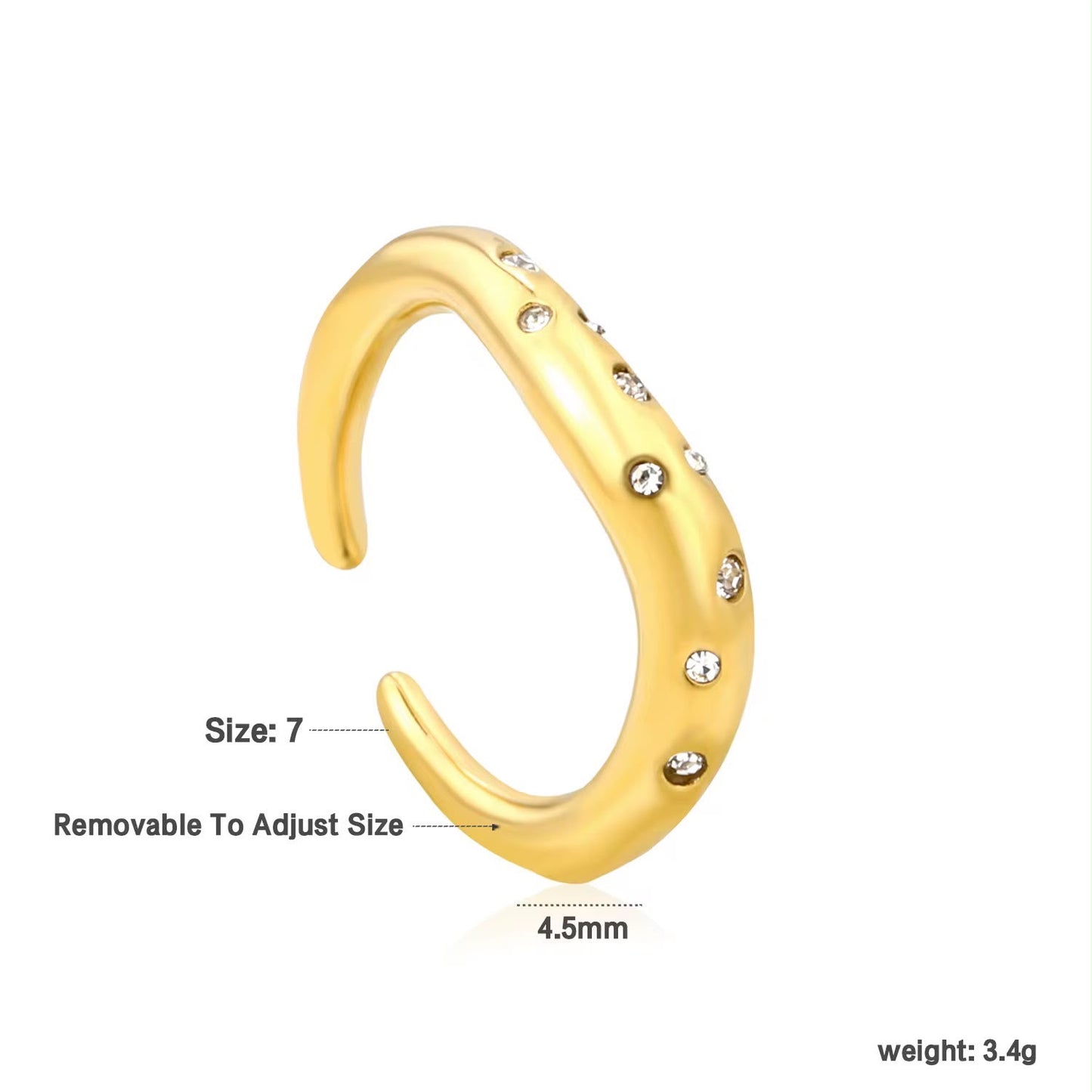 Diamond Wave Ring