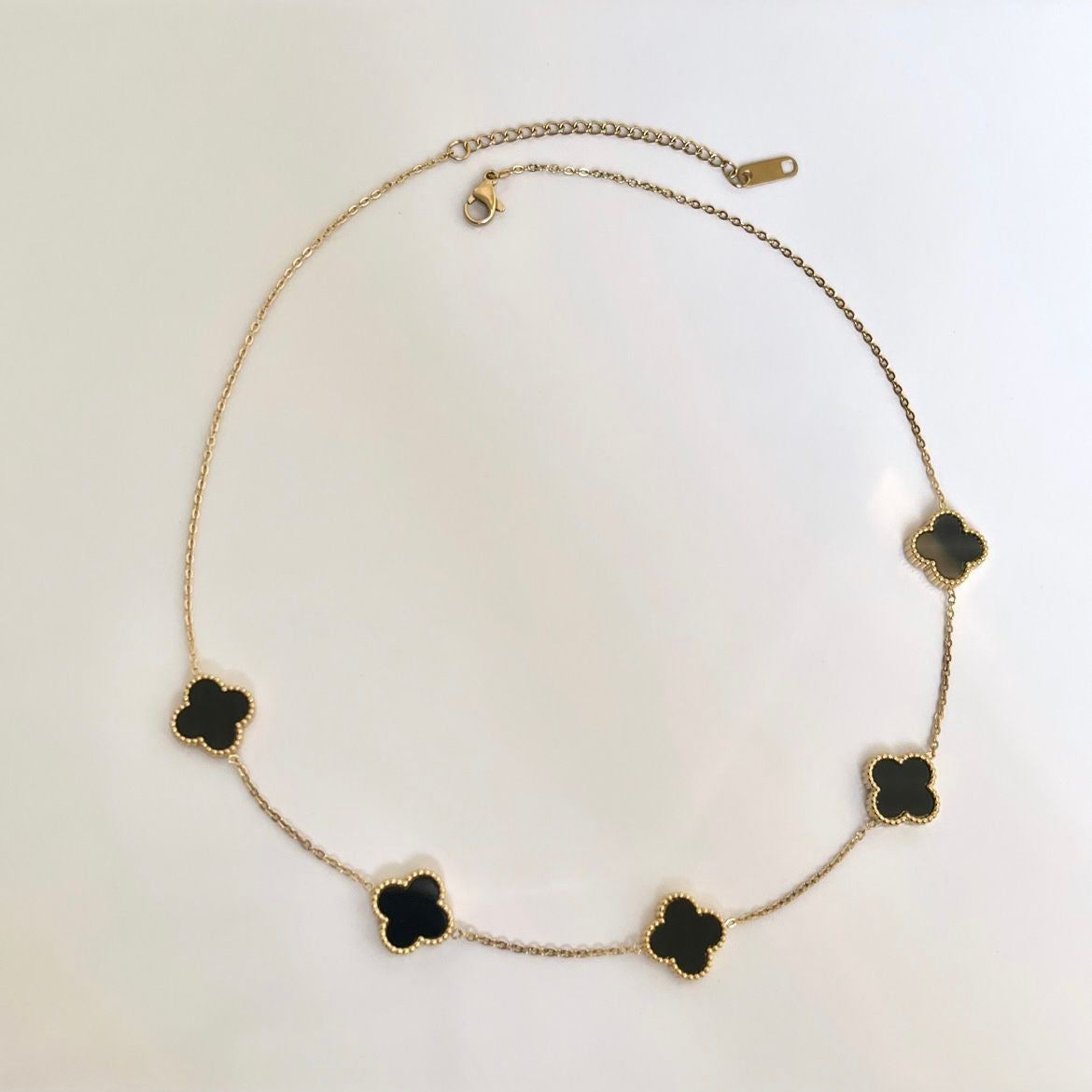 Luxurious 5 Motifs Black Clover Necklace