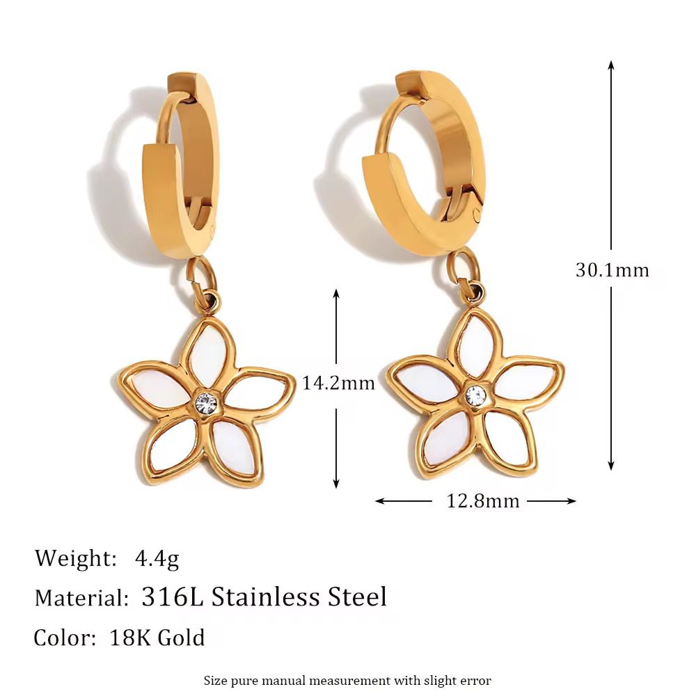 Lily Shell Huggies -Mother of Pearl