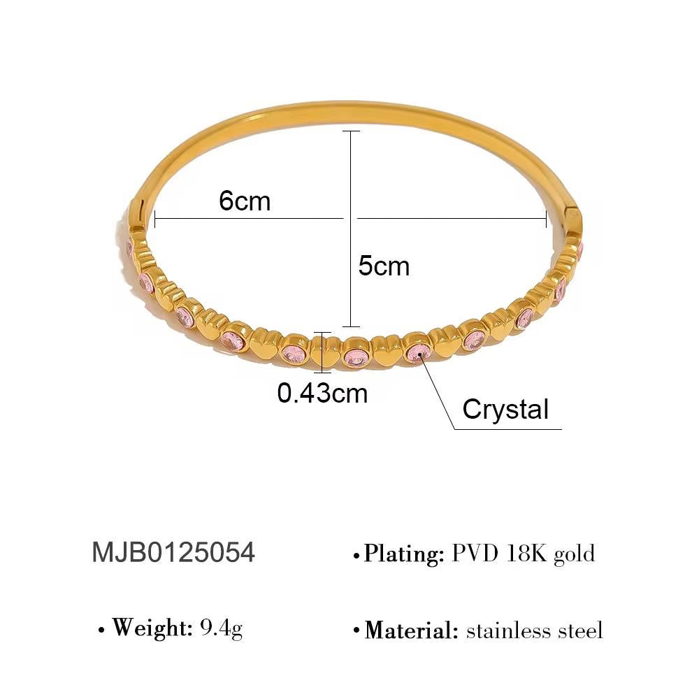 Sakura Sweetheart Cz Bangle Bracelet