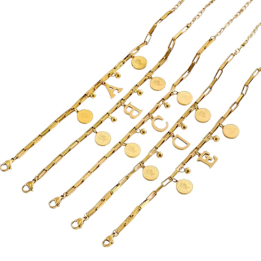 Initial Charm Bracelet