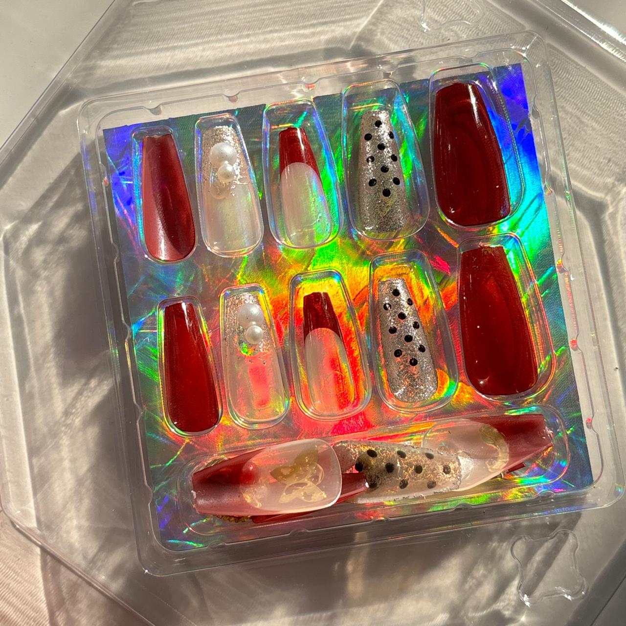 Aesthetic Y2K Rhinestone Nail Set -24 Pieces