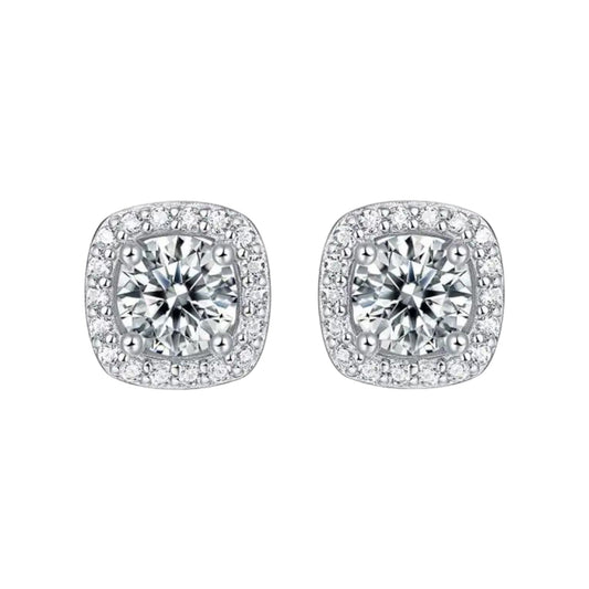Luxe Solitaire Cushion Studs