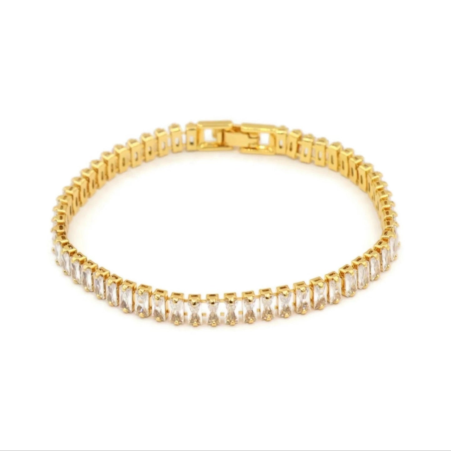 Luxury Queen Baguette Bracelet -Honey Gold