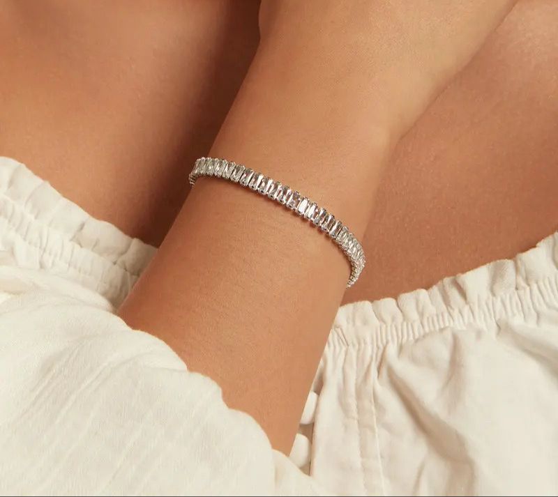 Iced Out Baguette Tennis Bracelet