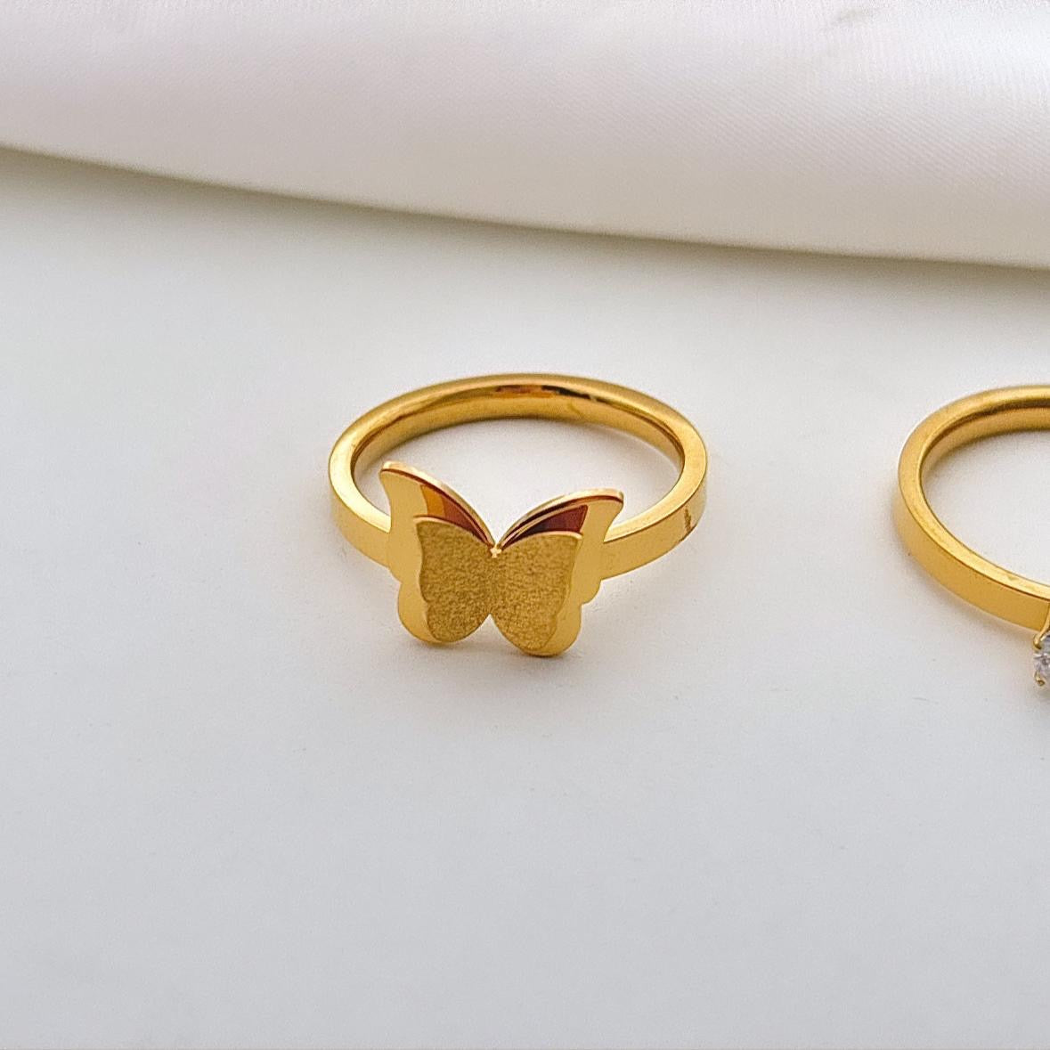 Frosted Flutter Ringset -18K