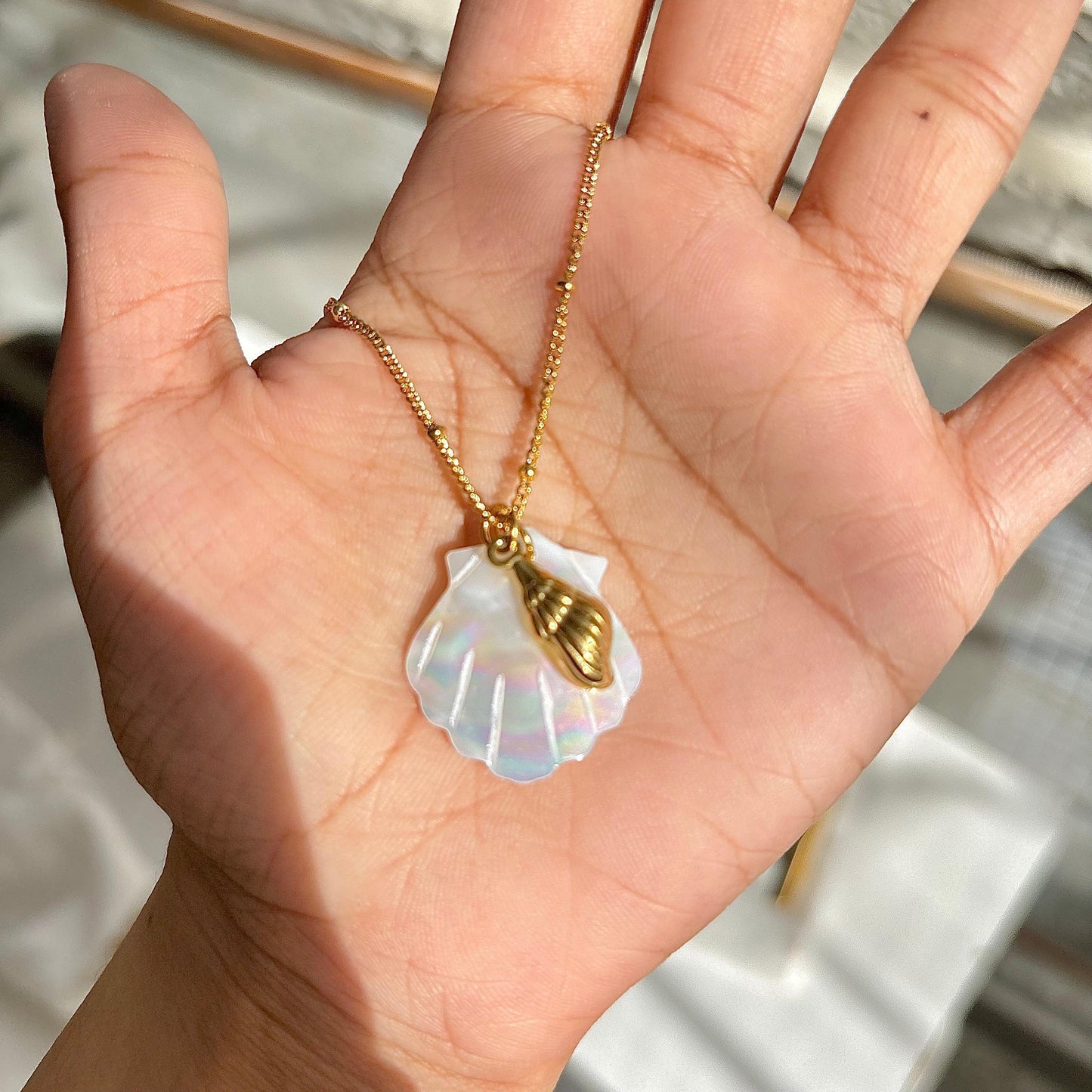 Ocean Whisper Charm Necklace