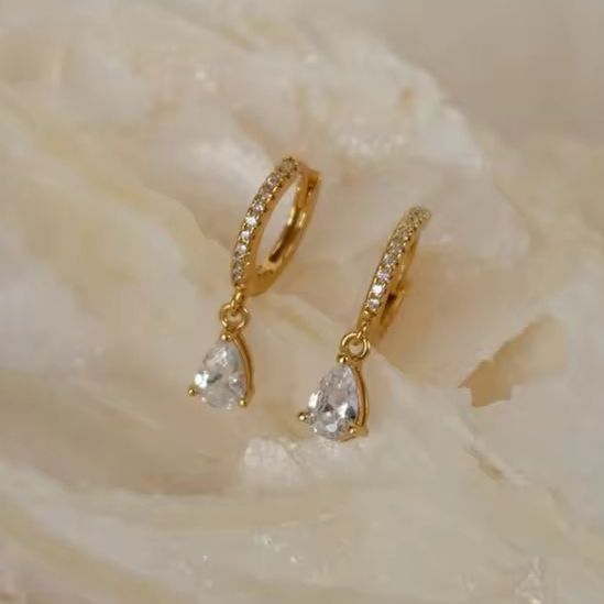 Pear Drop Hoops