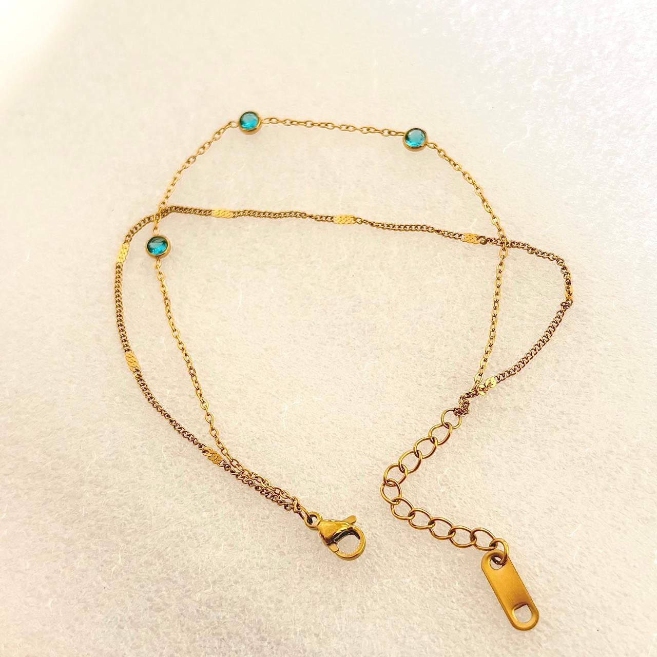 Sapphire Dots Layered Bracelet